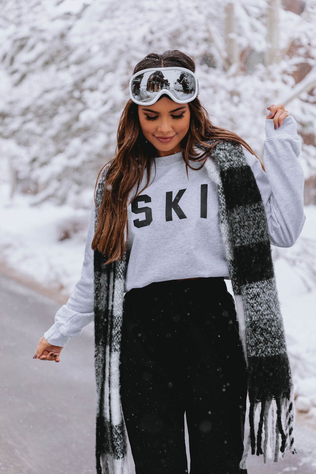 Ski Block Ash Graphic Sweatshirt