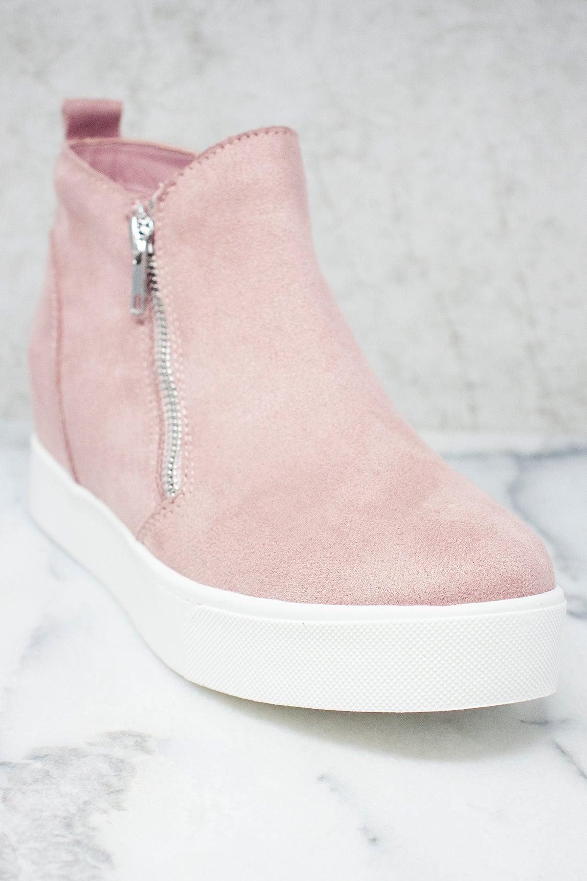 suede sneaker wedges