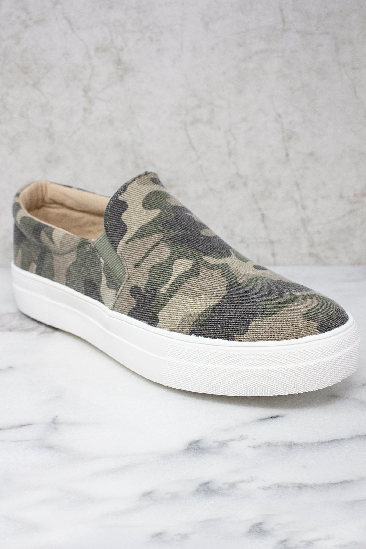 The Abigail Khaki Camo Sneakers – Pink Lily