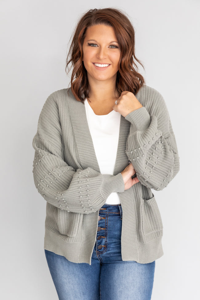 Important To Me Popcorn Sage Cardigan – Pink Lily