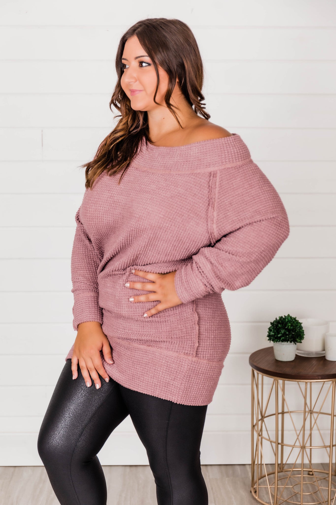Leave It All Behind Mauve Pullover – Pink Lily