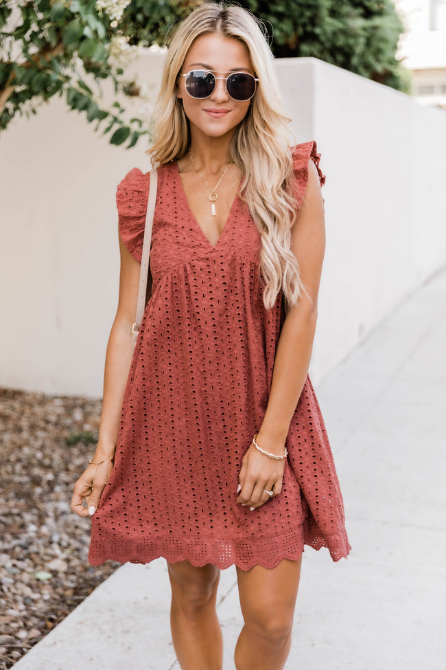 You Found My Heart Rust Lace Romper FINAL SALE – Pink Lily