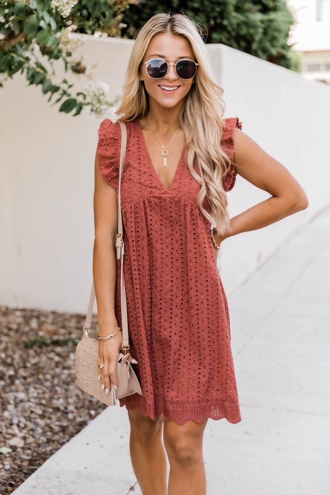 You Found My Heart Rust Lace Romper FINAL SALE – Pink Lily