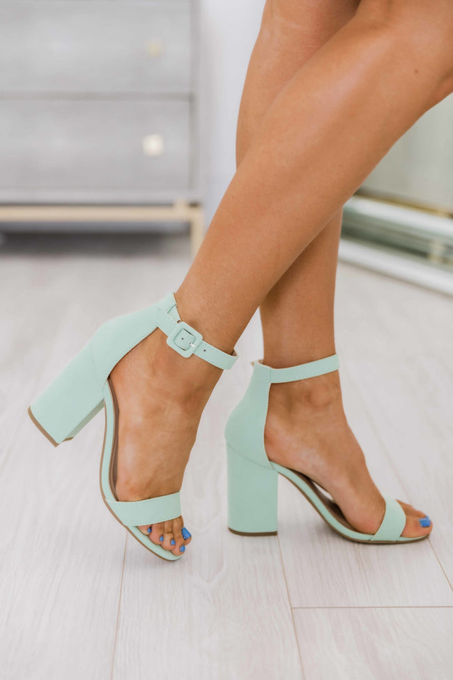 The Hayley Mint Heels – Pink Lily
