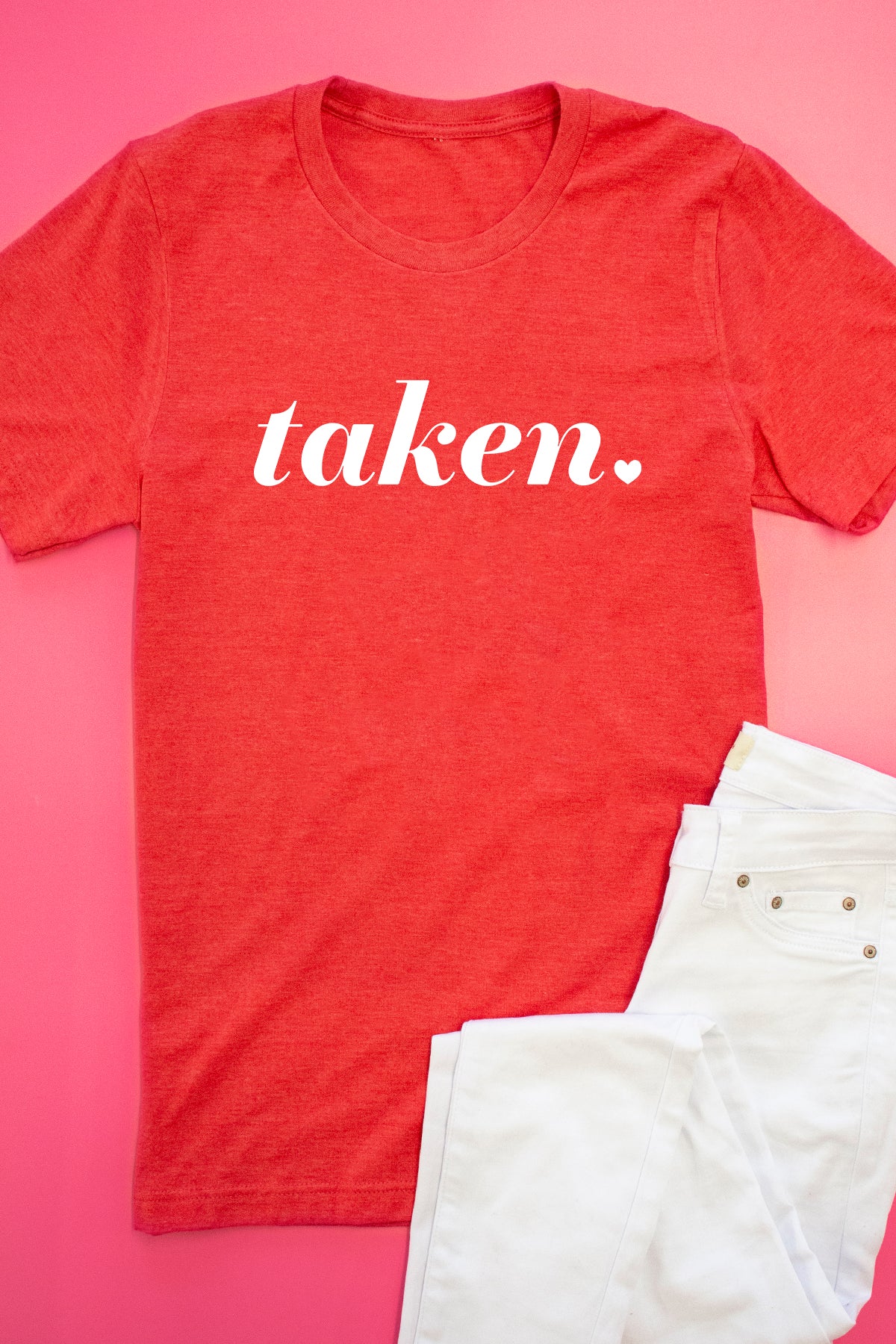 pink and red graphic tee