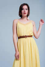 Load image into Gallery viewer, Yellow Dress With Crochet Trim