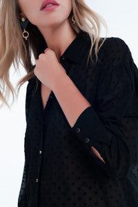 Blouse With Texture in Black