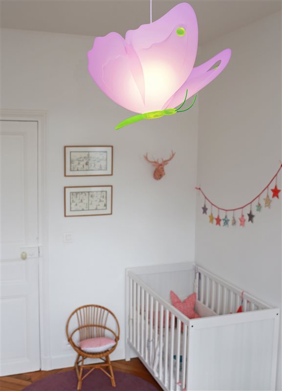 opslag Me leeg Hanglamp lemon roze vlinder – Koop Interieur