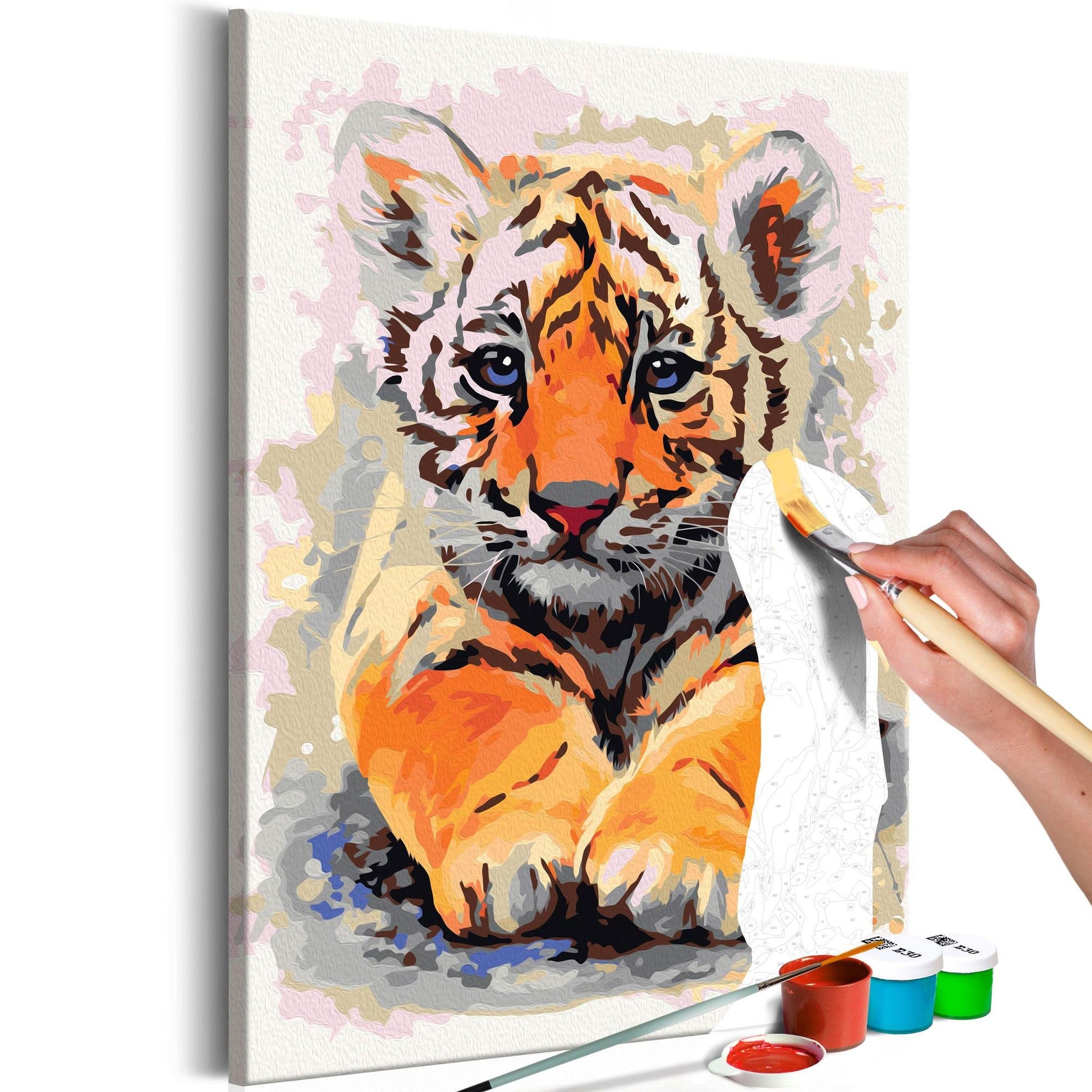 Wrok glas geleidelijk Doe-het-zelf op canvas schilderen - Baby Tiger – Koop Interieur