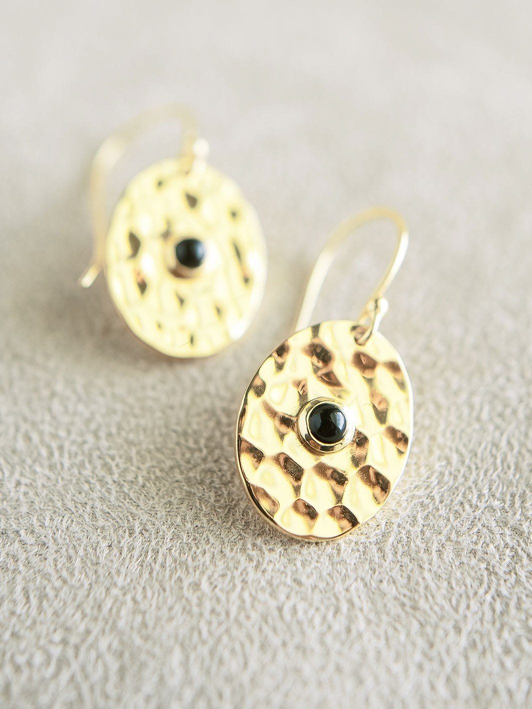 Petal Drop Earrings in Black Onyx