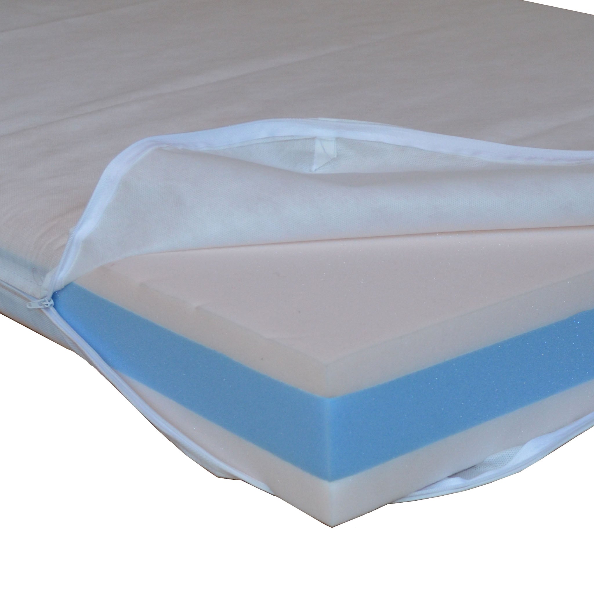 Dog bed cushion combining high density foam with memory foam