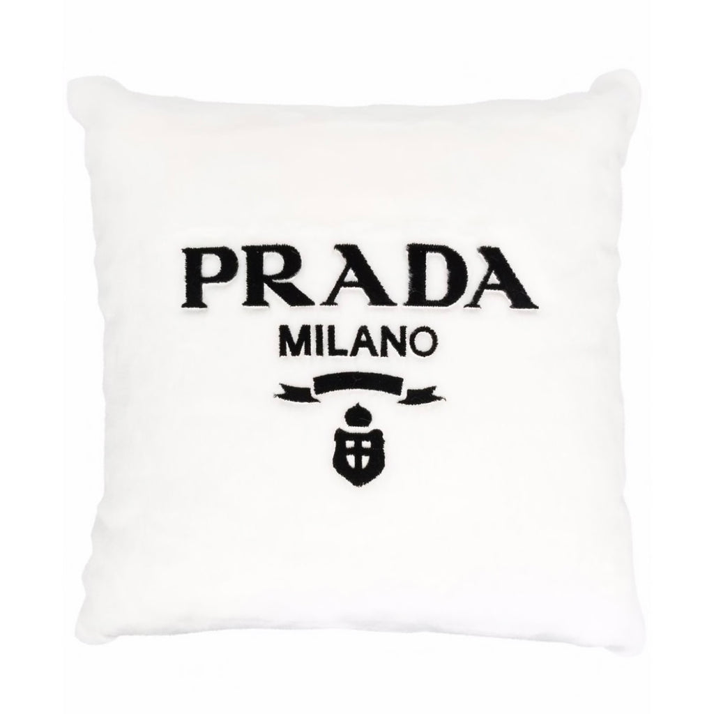 Prada Logo Patch Textured Cushion 'White' | Kick Headquarters