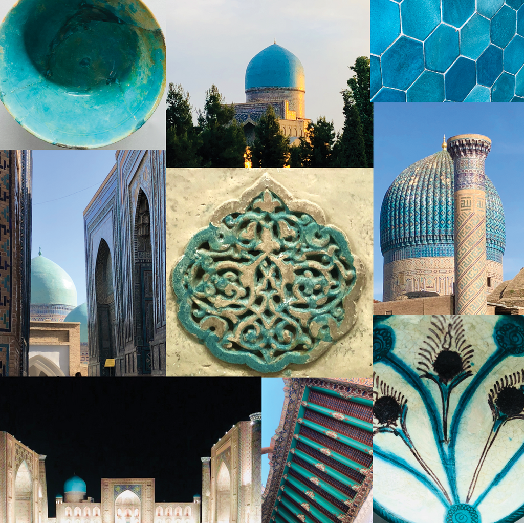 Collage Uzbek Turquoise Architecture