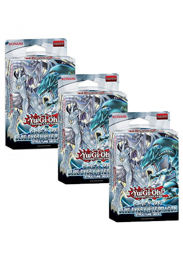 Yu Gi Oh Structure Deck Saga Of The Blue Eyes White Dragon Unlimited Edition Set Of 3 Decks 