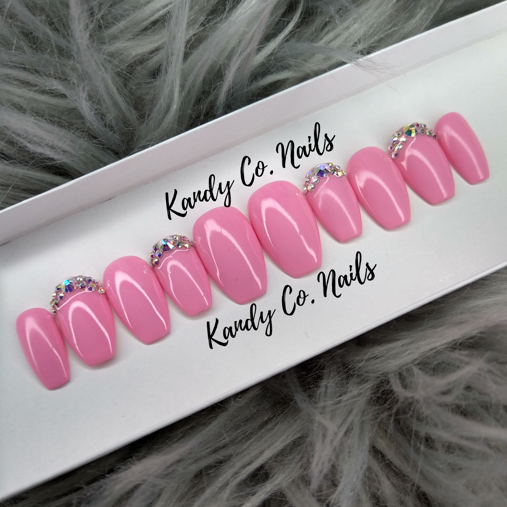 Pink Short Press On Nails – Kandy Co Nails
