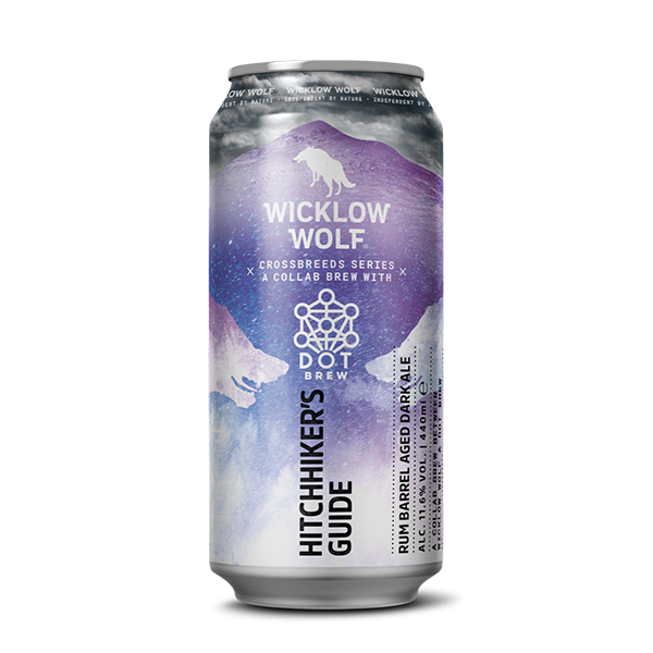 Wicklow Wolf x Dot Brewing Collab Hitchhikers Guide Rum Barrel Aged Dark Ale (440ml  11.6%) - Craft Direct