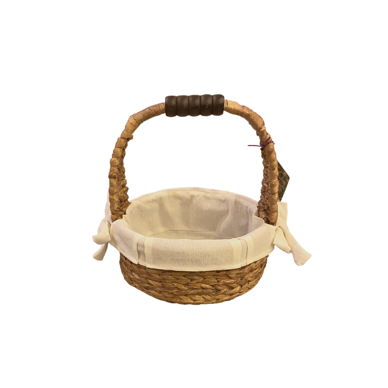 Handwoven Water Lily Round Basket