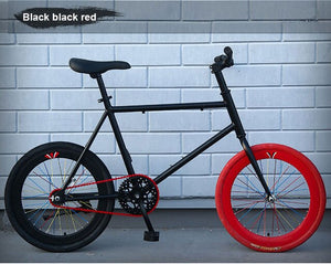 black and red bicycle