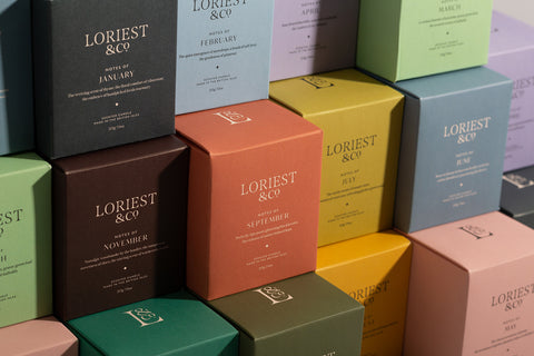 Loriest candle boxes close up