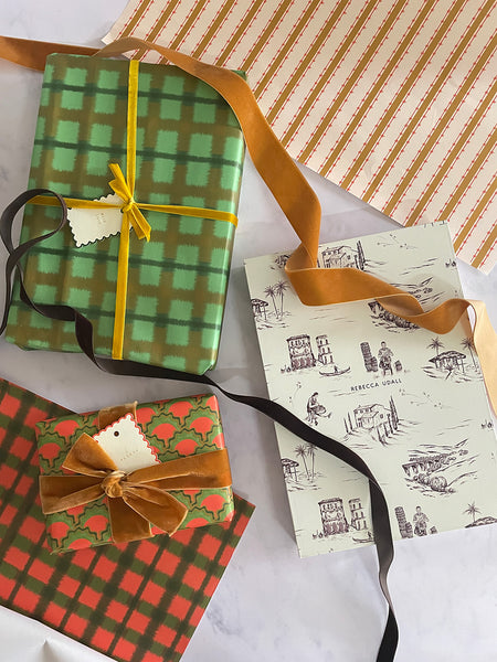 Romeo and Jules wrapping paper styled by Rebecca Udall