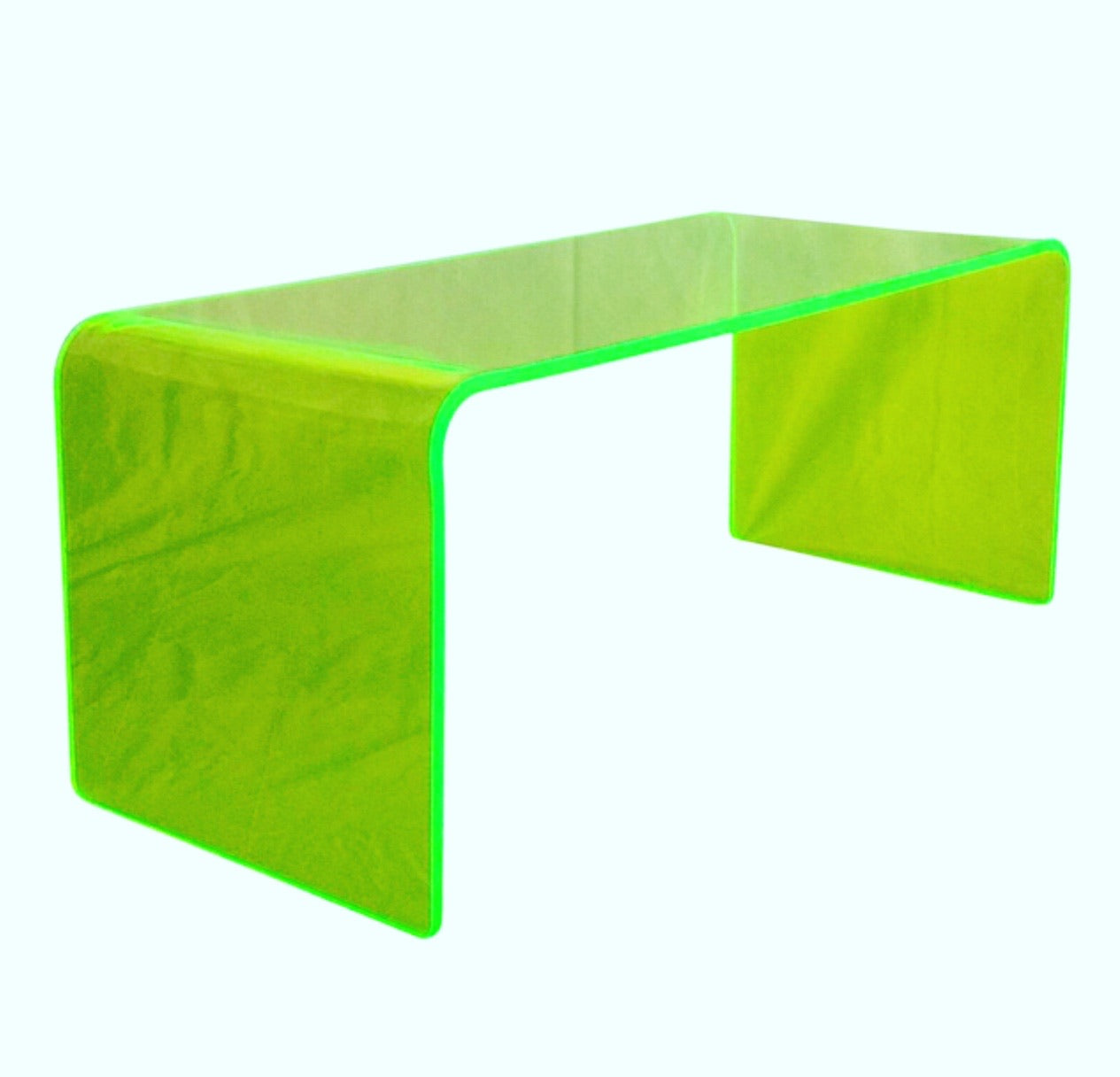 green acrylic coffee table