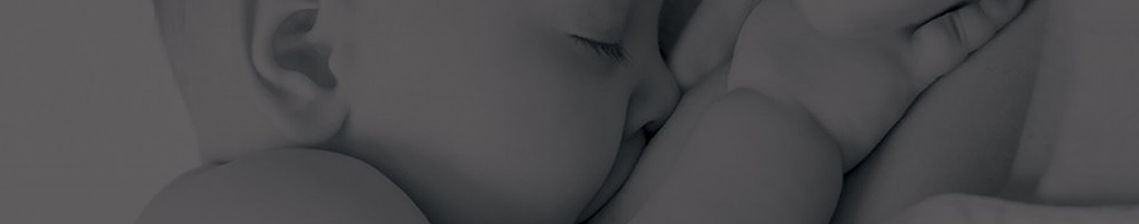 Breastfeeding baby black and white header