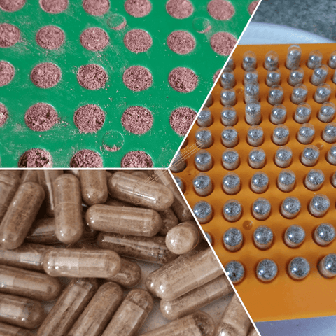 Powdered placenta in gelatin capsules