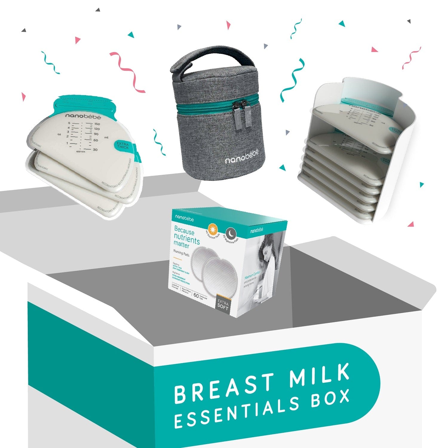 Starter Set - Reusable Breastmilk Storage Bags and Lacticups® Essentials  (Stoppers Included)