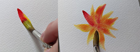 watercolour flowers step 2