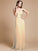 Sheath/Column V-neck Sleeveless Ruffles Long Chiffon Bridesmaid Dresses TPP0005526