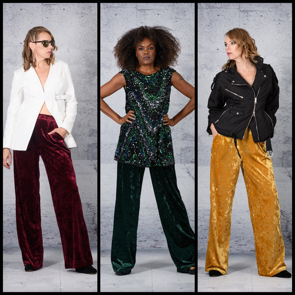 Jewel Tone Velvet Pants