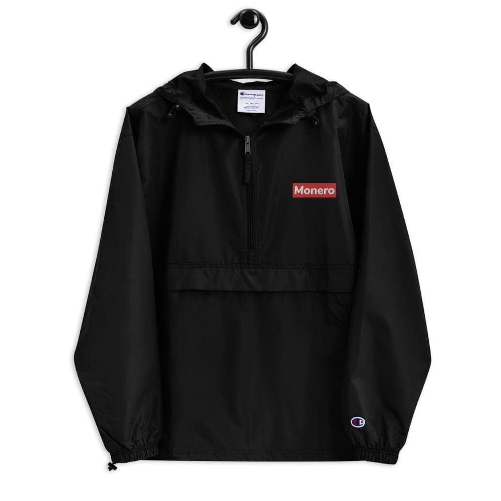 Monero XMR Embroidered Champion Packable Jacket