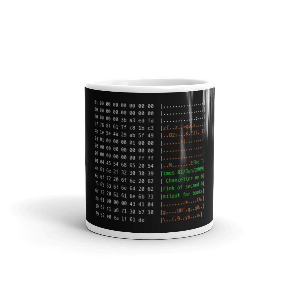 Bitcoin Genesis Block Coffee Mug