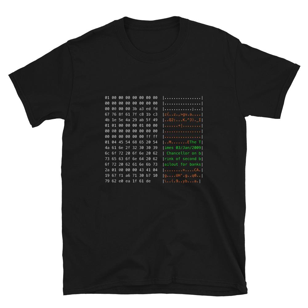 Bitcoin Genesis Block Unisex T-Shirt