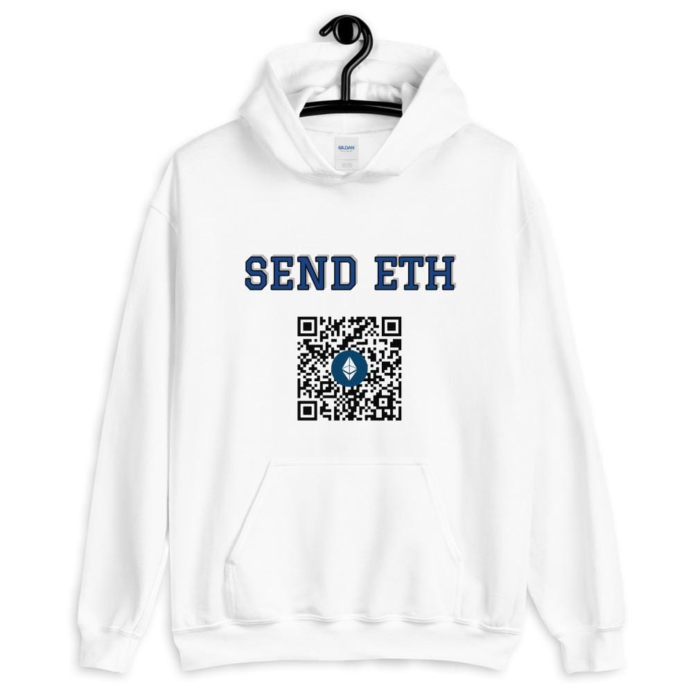 Send ETHER Custom QR Ethereum Hoodie