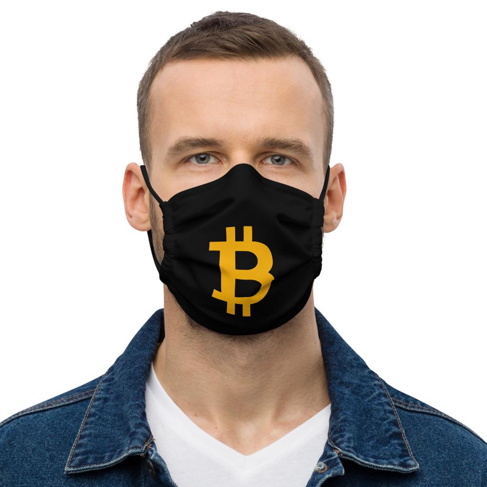 Bitcoin B Black crypto Face Mask