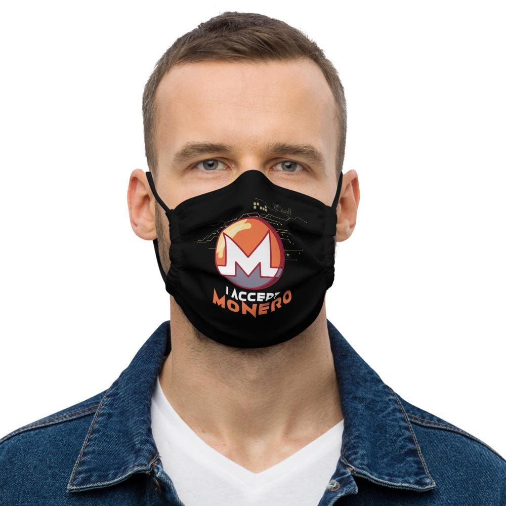 I Accept Monero Crypto Face mask