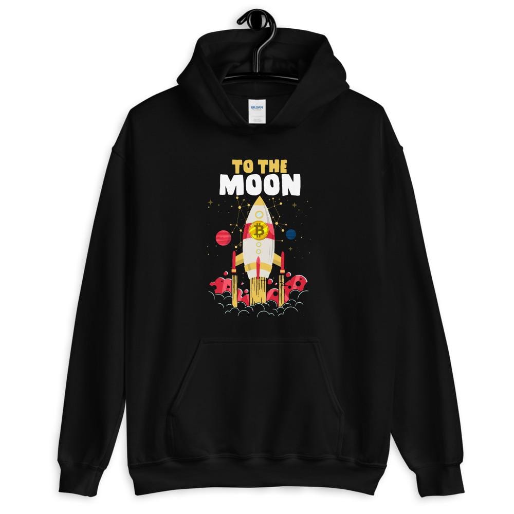 Bitcoin Moon Rocket Apparel Hoodie