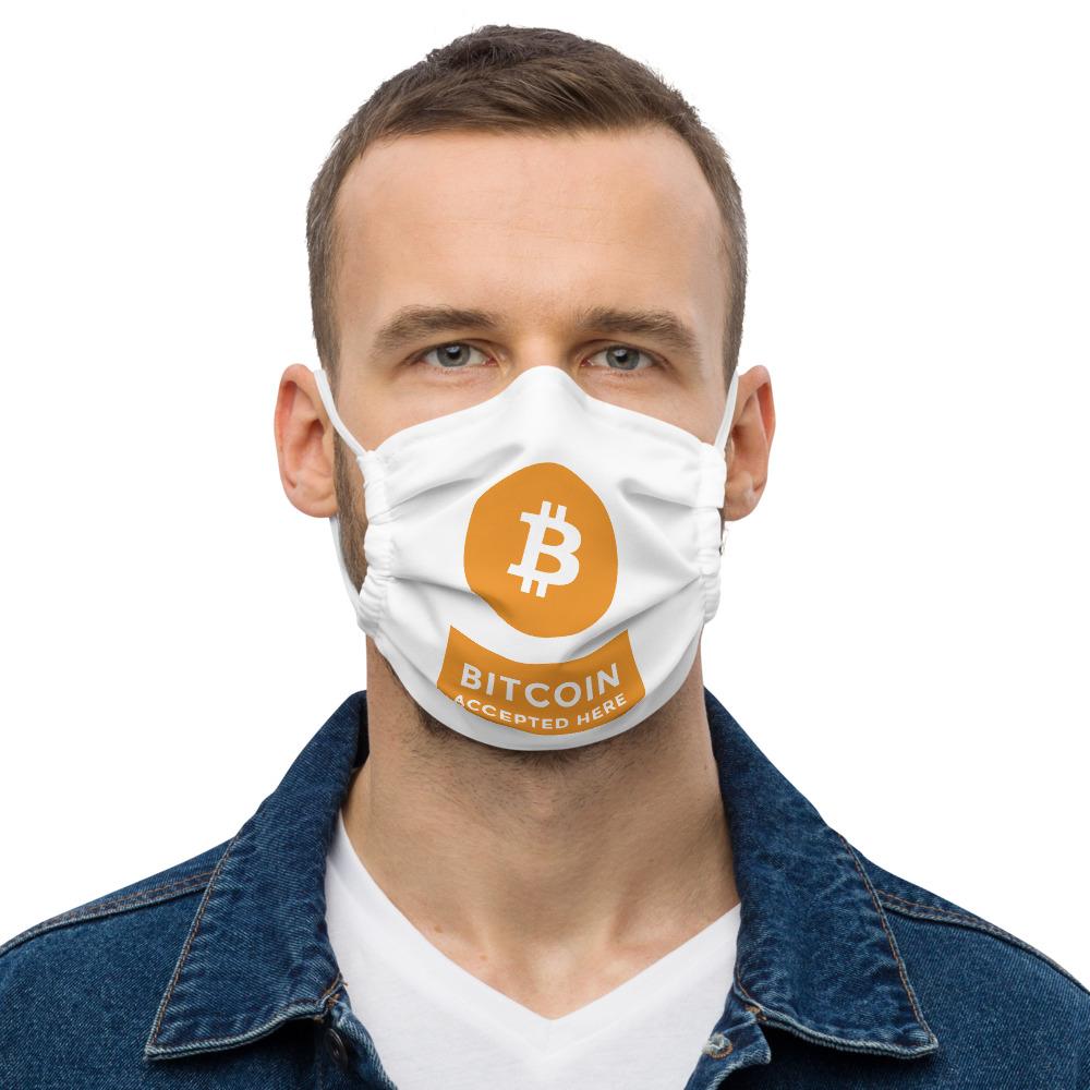 Bitcoin Accepted Here Crypto Face Mask