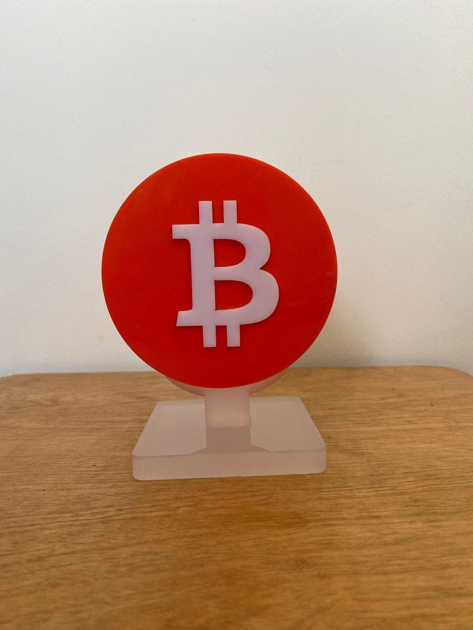 Handmade Bitcoin BTC Desk Light - Beautiful Glow