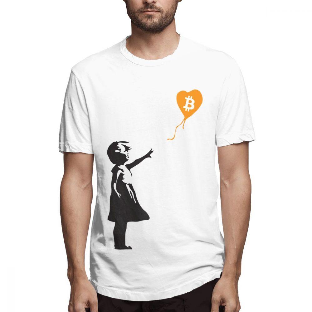 Bitcoin Banksy Balloon Crypto clothing T Shirt