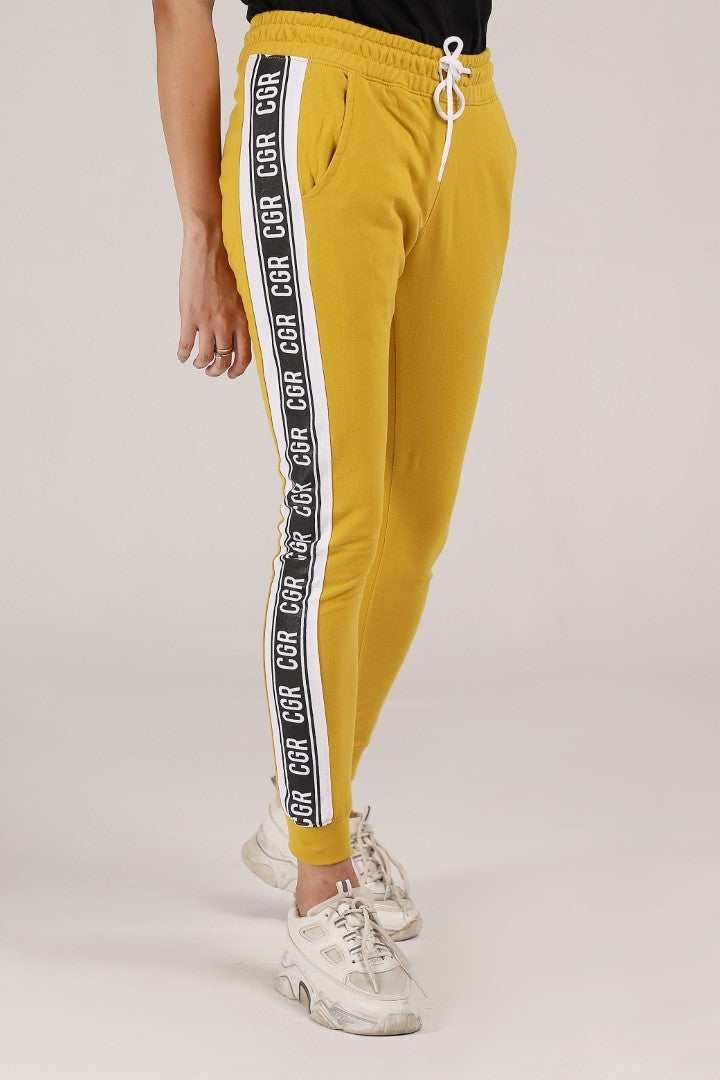 Double Striped Mustard Joggers