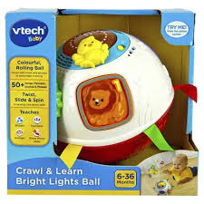 vtech crawl & learn bright lights ball pink