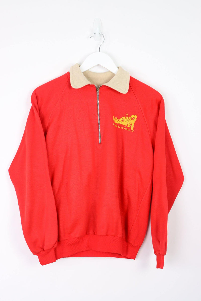 Vintage 1/4 Sweatshirt (W) S - Red – ENDKICKS
