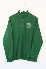 Vintage Dover Volleyball 1/4 Zip Sweatshirt XL - Green - ENDKICKS