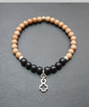 Howlite bracelet with howlite cross-Christianity Art