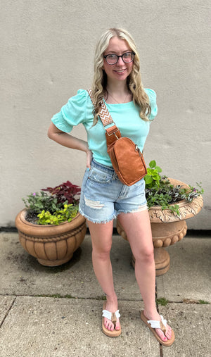 Green Square Neck Blouse - Bexley Anns