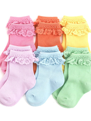 Pastel Lace MIDI Socks - Bexley Anns