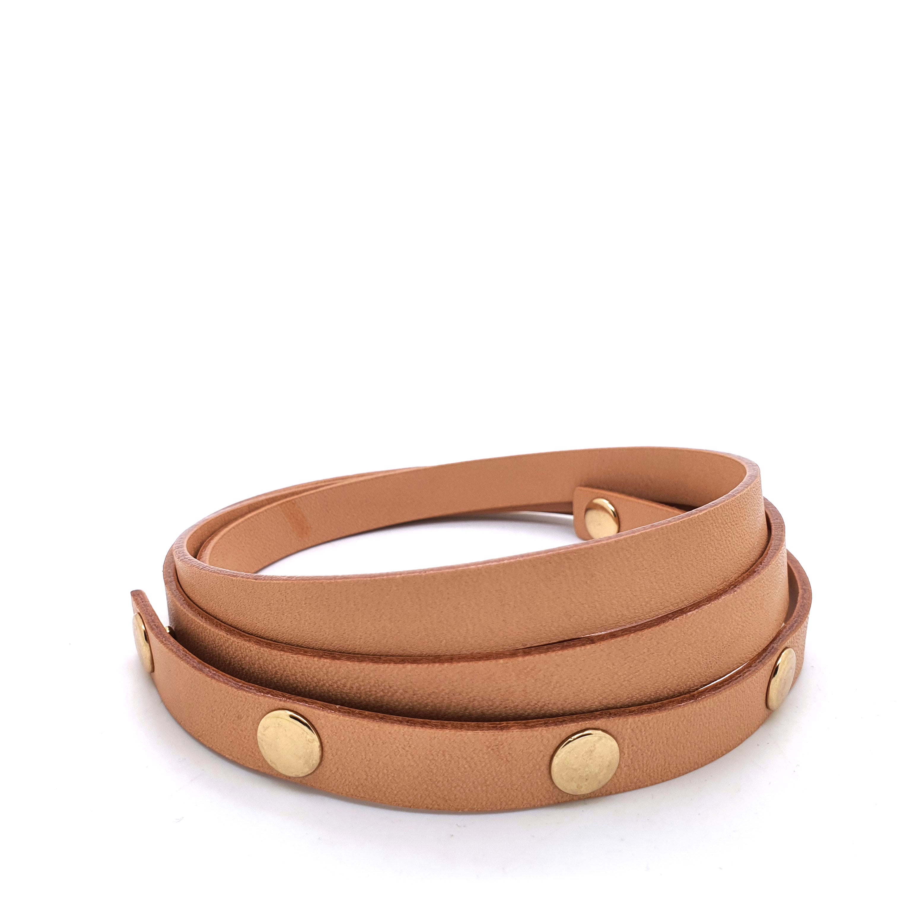 Honey Patina Vachetta Leather Button Snaps Belt Strap for Florentine P ...