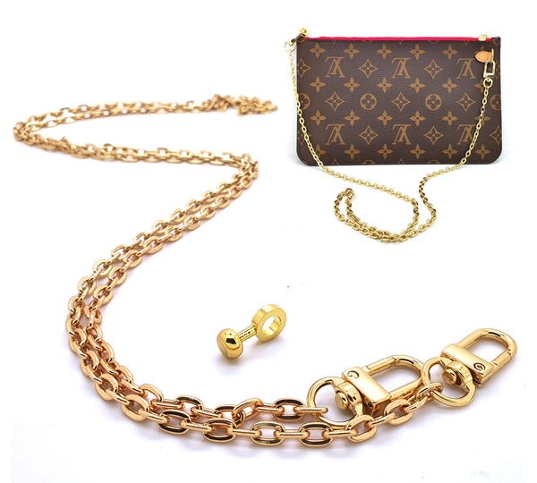 purse insert conversion kit with chain- for LV Wallet Sarah bag, handbag  accesso